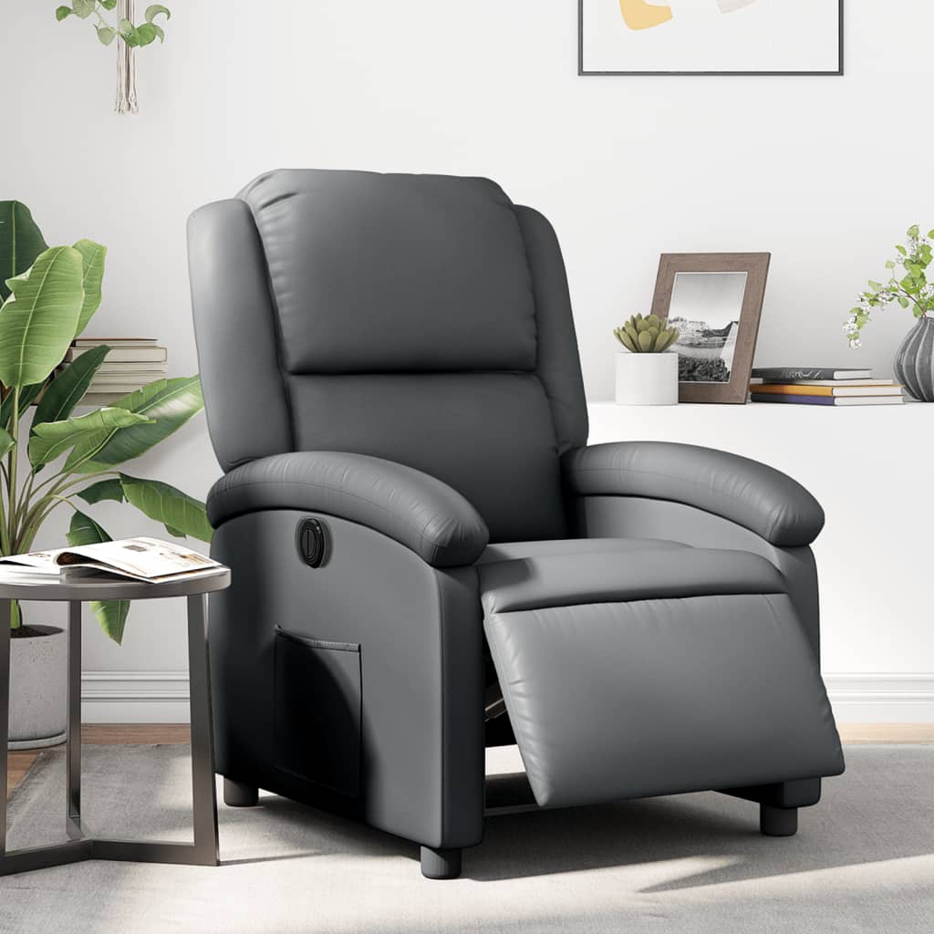 Fauteuil inclinable électrique Gris Similicuir - XIOS