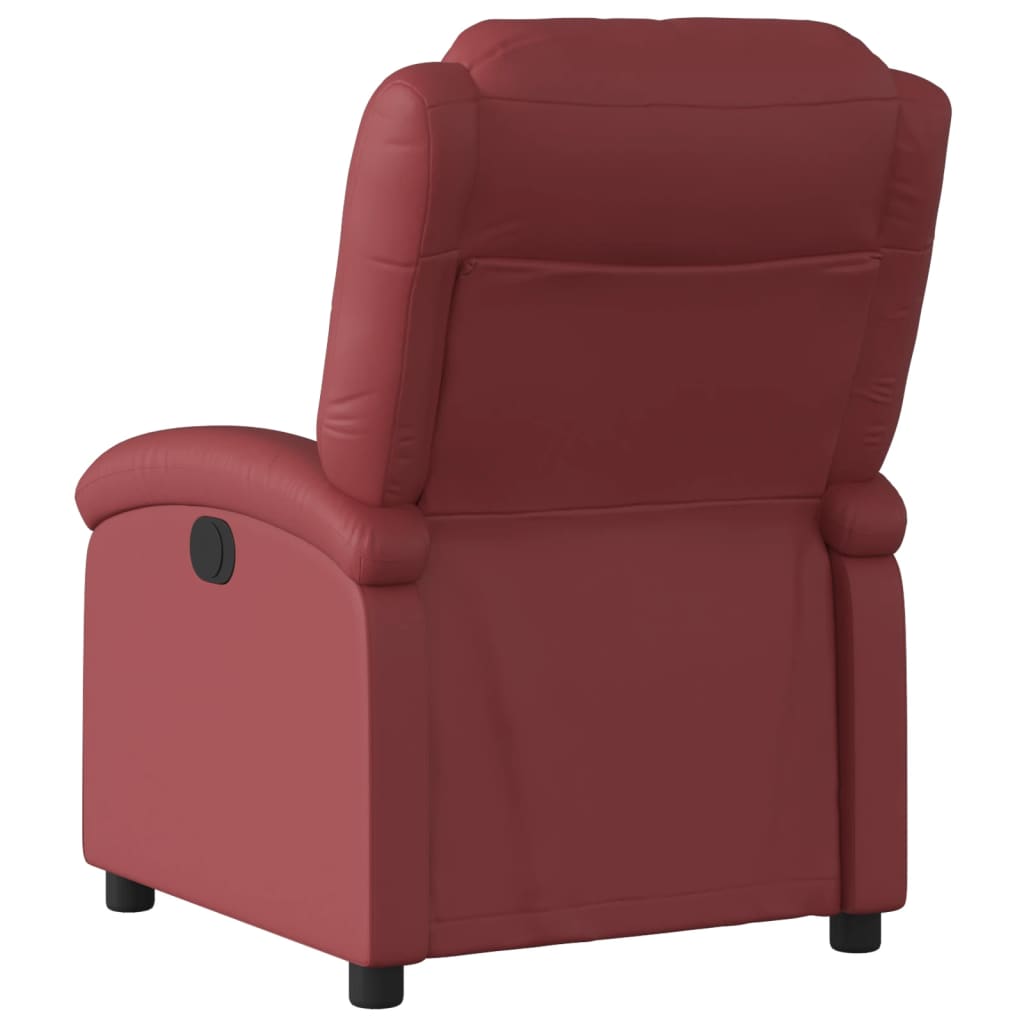 Fauteuil inclinable électrique Rouge bordeaux Similicuir - XIOS