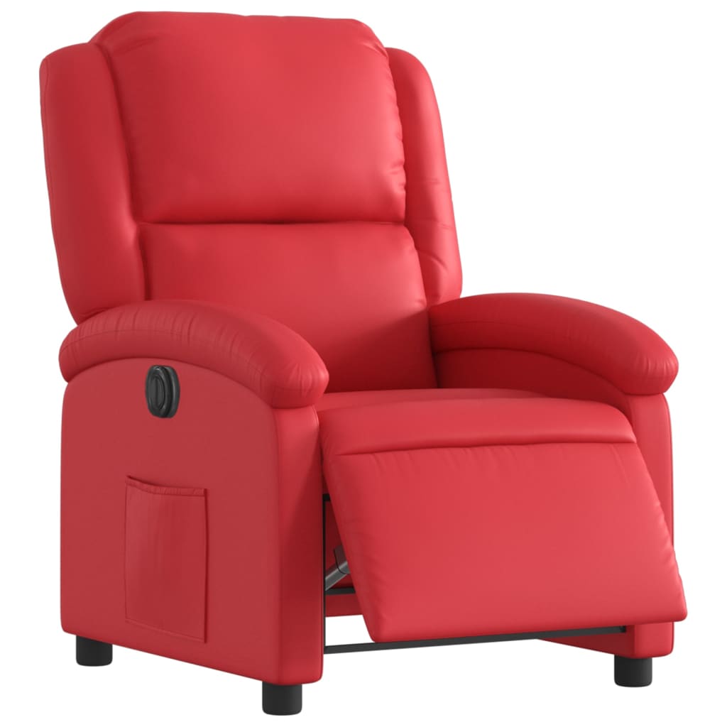 Fauteuil inclinable électrique Rouge Similicuir - XIOS