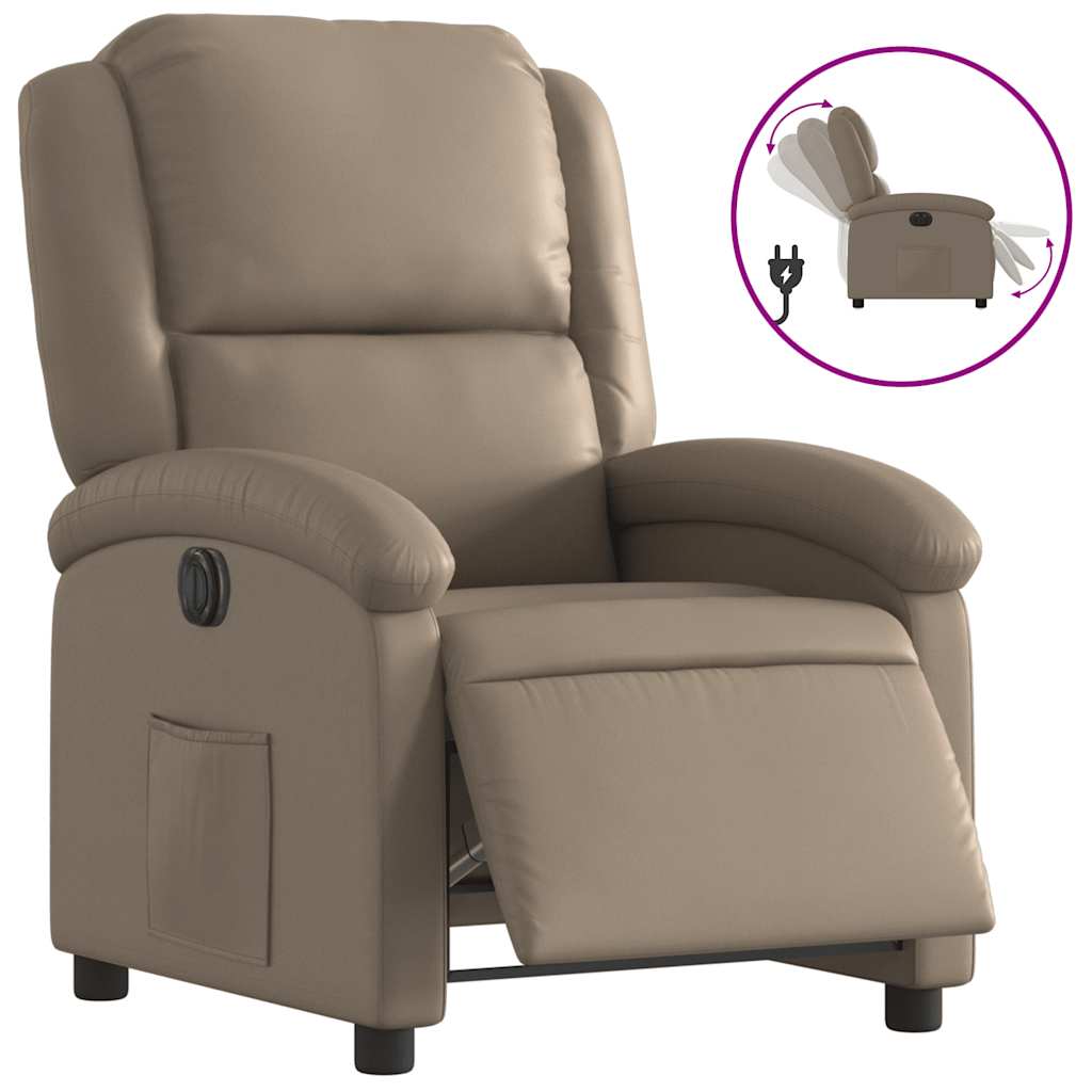 Fauteuil inclinable électrique Cappuccino Similicuir - XIOS