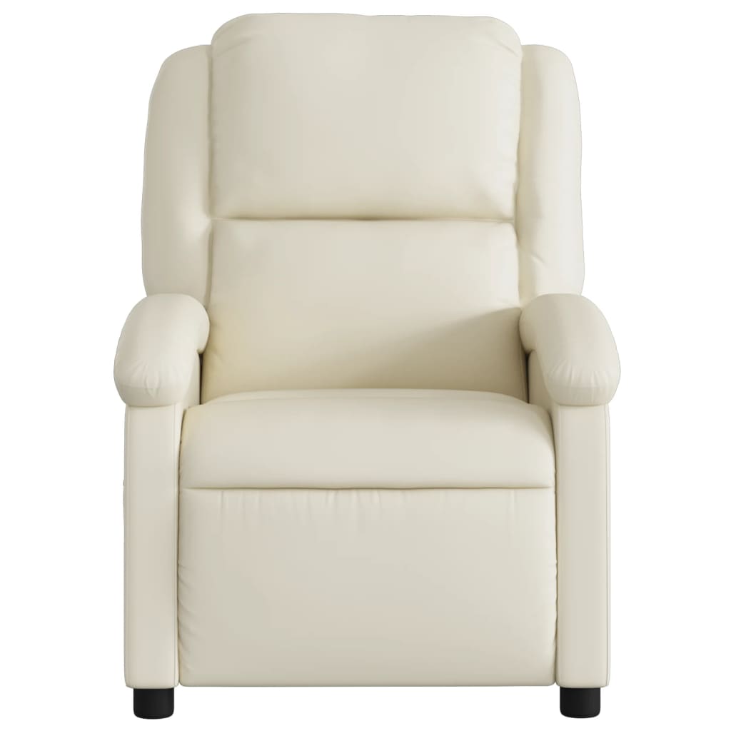 Fauteuil de massage inclinable électrique crème similicuir - XIOS