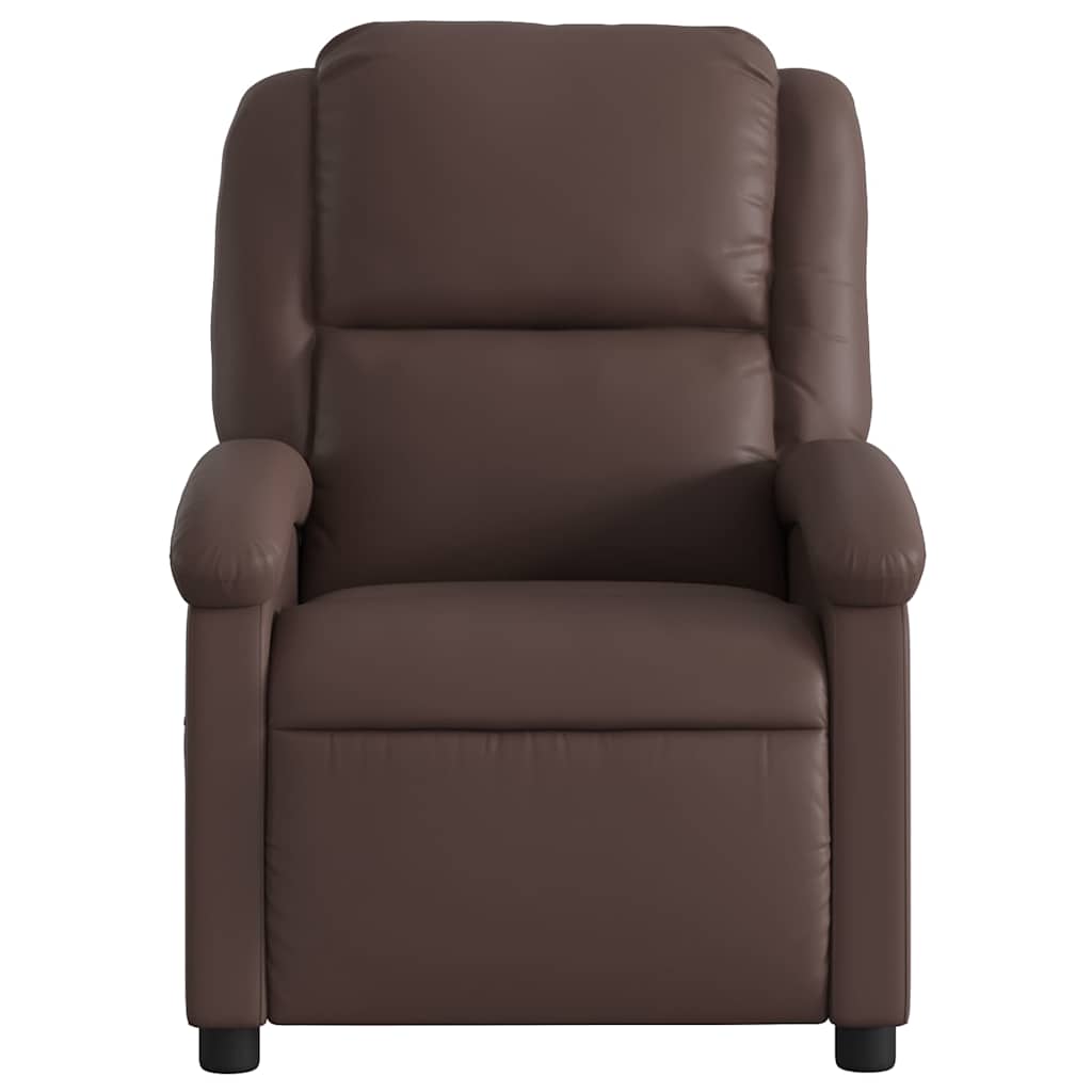 Fauteuil de massage inclinable électrique marron similicuir - XIOS