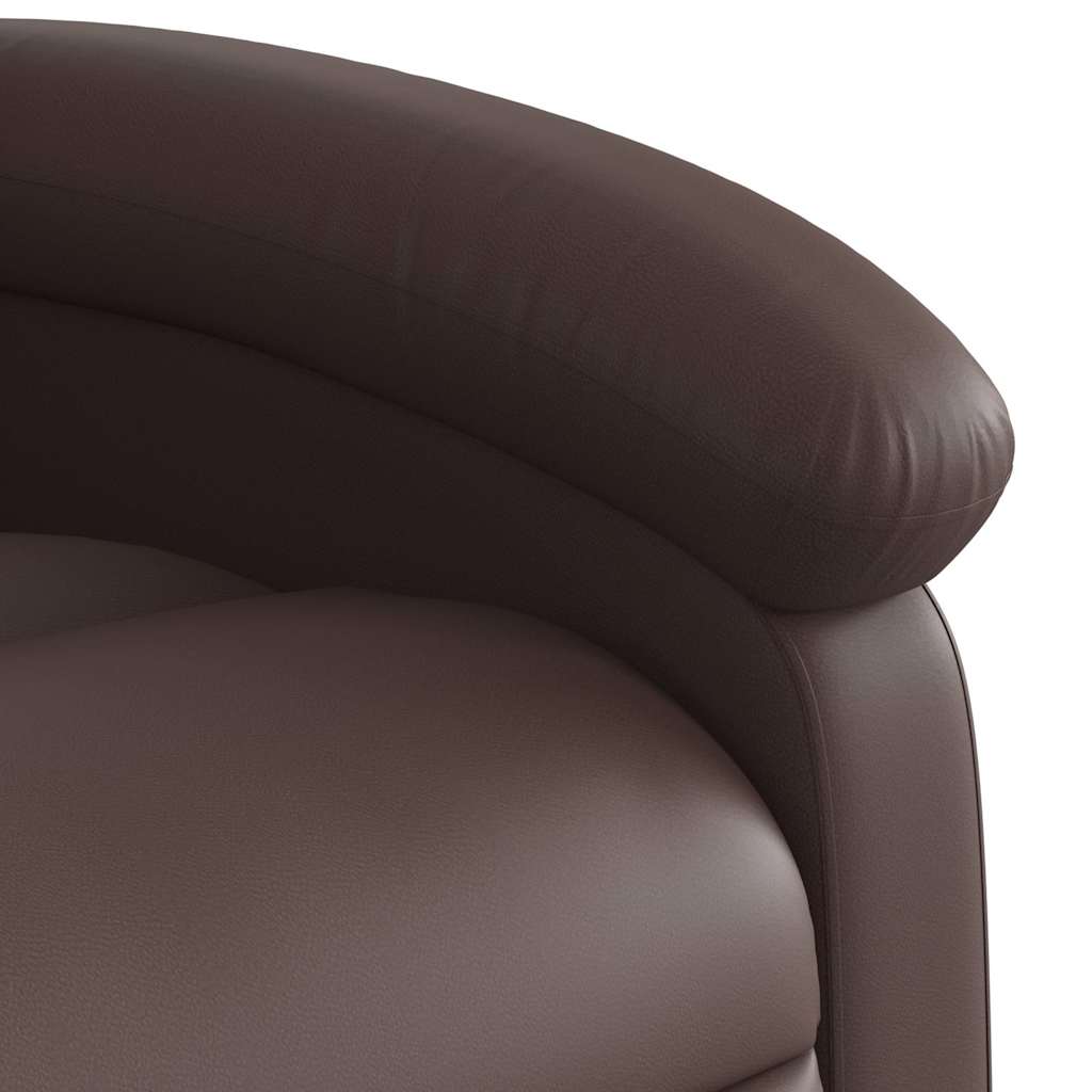 Fauteuil de massage inclinable électrique marron similicuir - XIOS