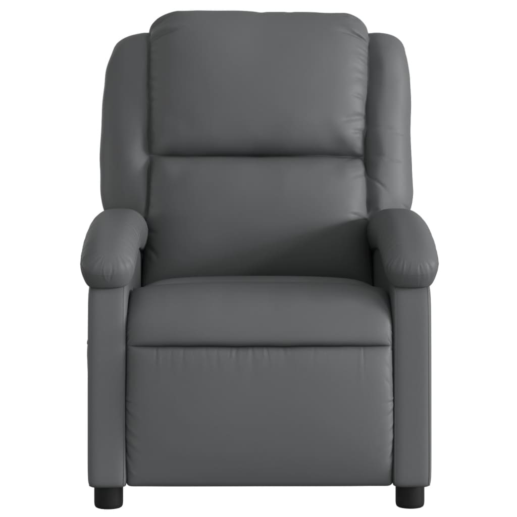 Fauteuil de massage inclinable électrique gris similicuir - XIOS