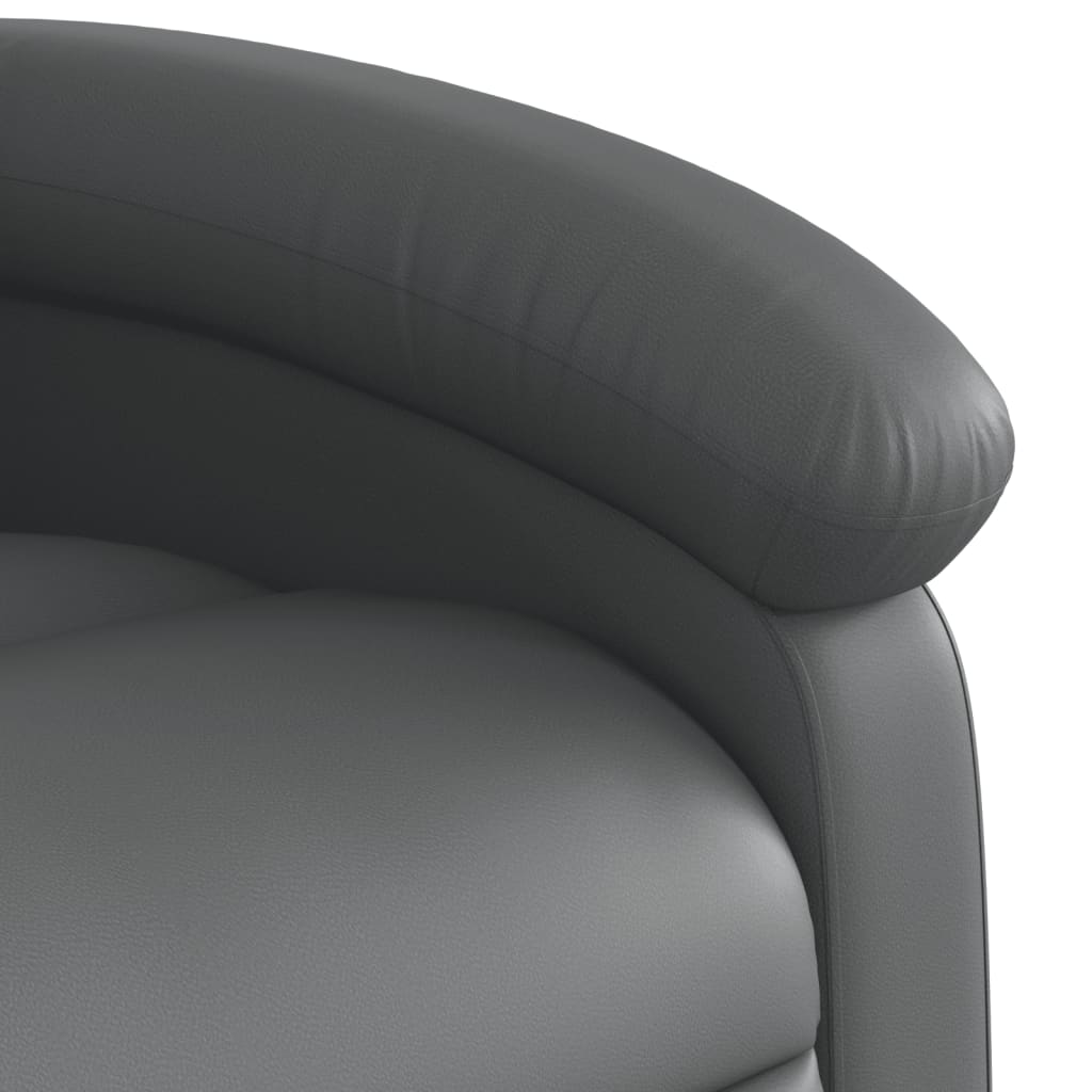 Fauteuil de massage inclinable électrique gris similicuir - XIOS
