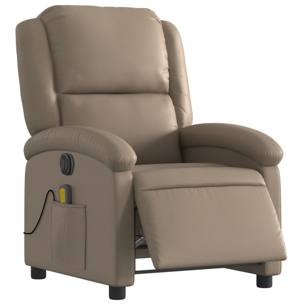 Fauteuil de massage inclinable électrique cappuccino similicuir - XIOS