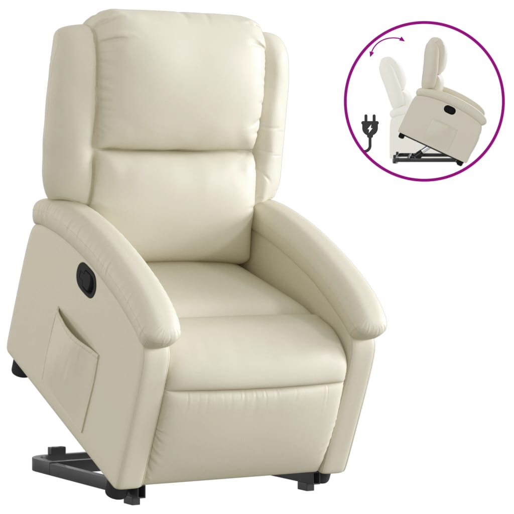 Fauteuil inclinable Crème Similicuir - XIOS