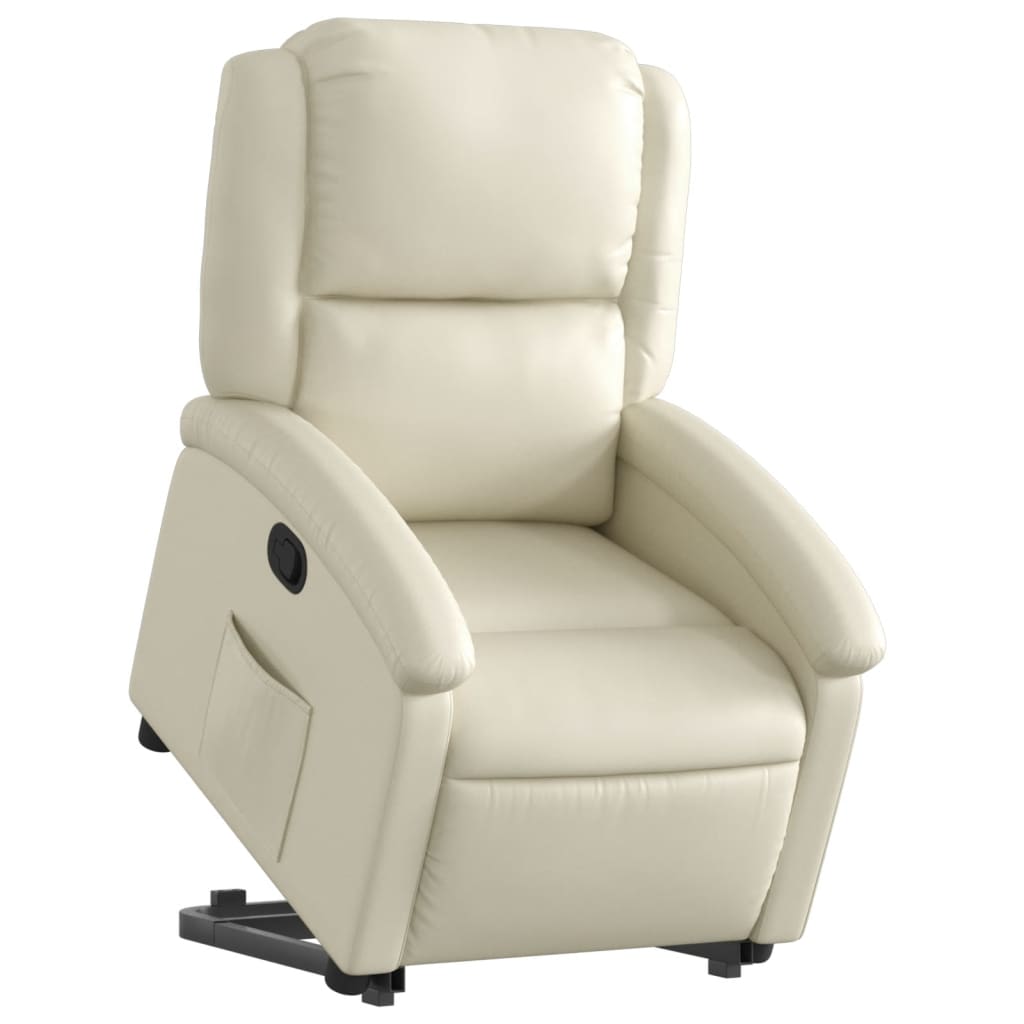 Fauteuil inclinable Crème Similicuir