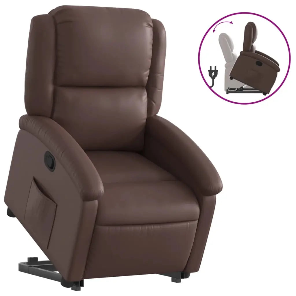 Fauteuil inclinable marron similicuir - XIOS