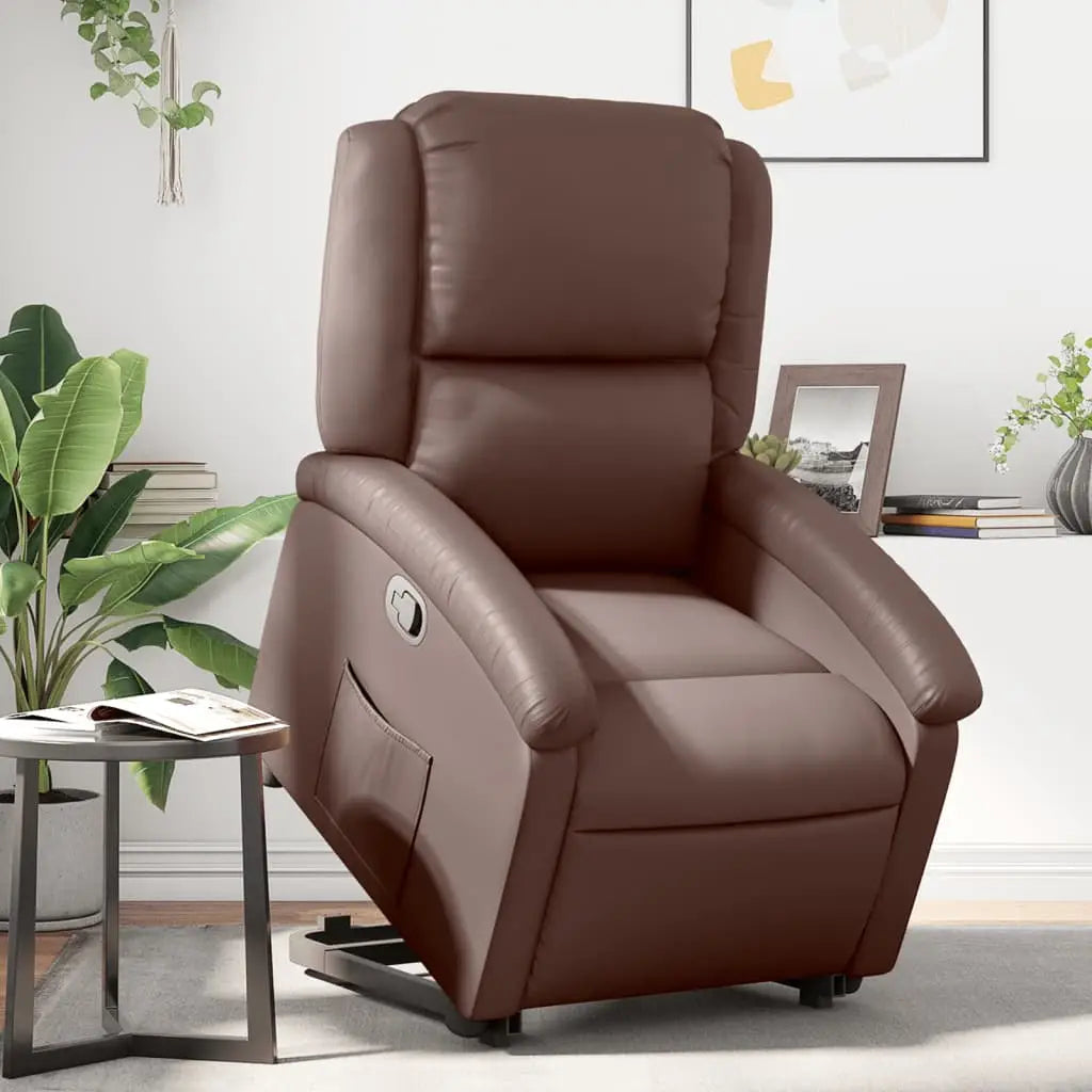 Fauteuil inclinable marron similicuir - XIOS