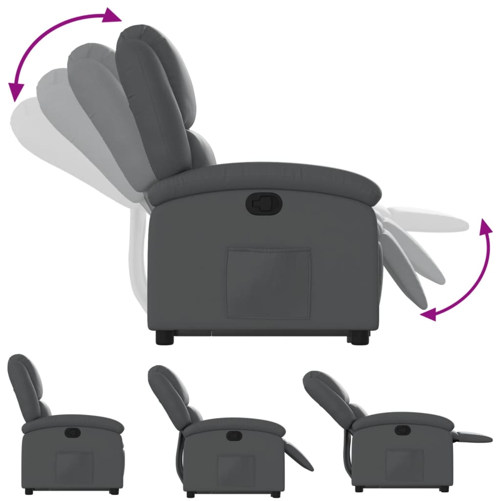 Fauteuil inclinable Gris Similicuir - XIOS