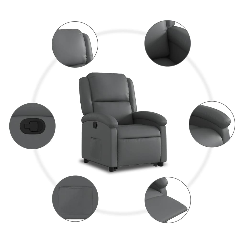 Fauteuil inclinable Gris Similicuir - XIOS