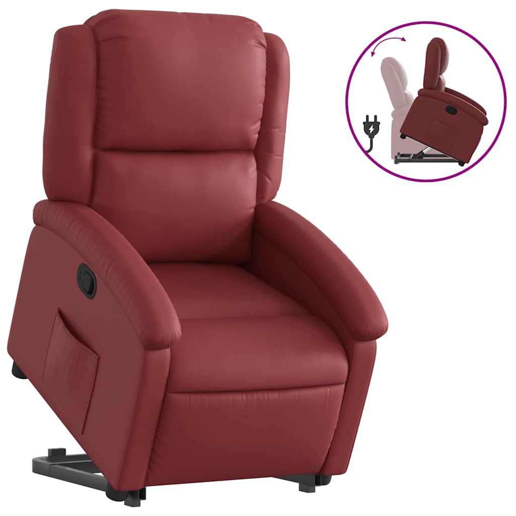 Fauteuil inclinable Rouge bordeaux Similicuir - XIOS