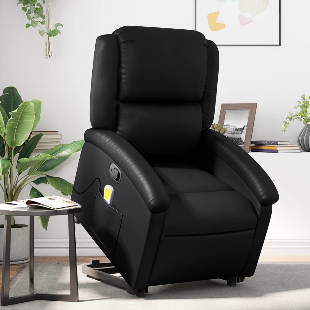 Fauteuil inclinable de massage Noir Similicuir - XIOS