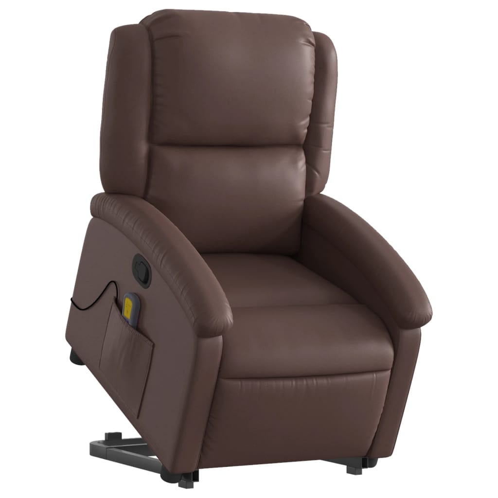Fauteuil inclinable de massage Marron Similicuir - XIOS