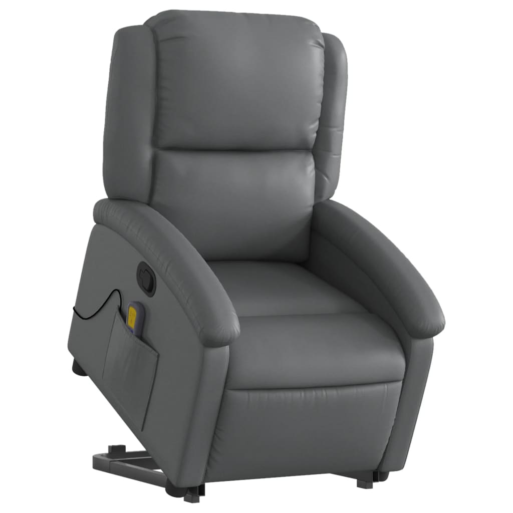 Fauteuil inclinable de massage Gris Similicuir - XIOS