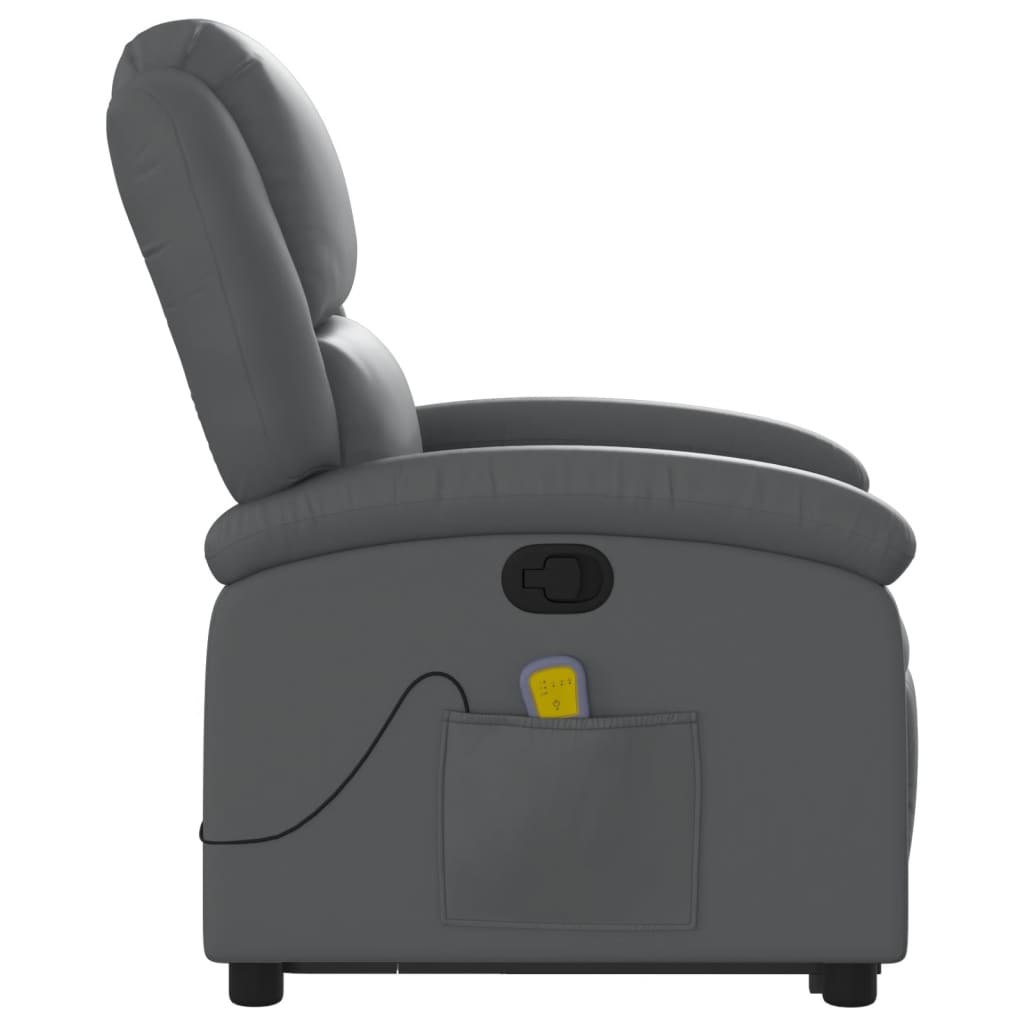 Fauteuil inclinable de massage Gris Similicuir - XIOS