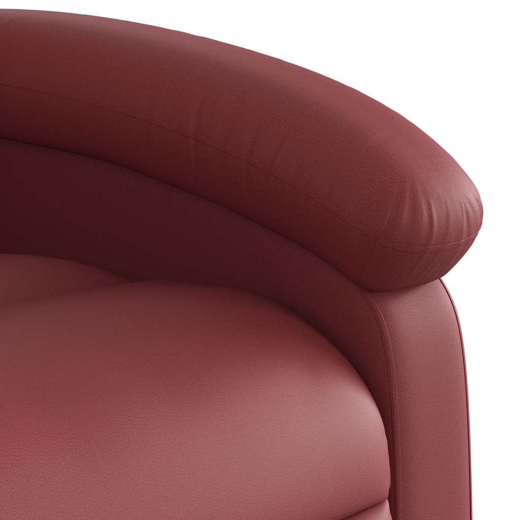 Fauteuil inclinable de massage Rouge bordeaux Similicuir - XIOS