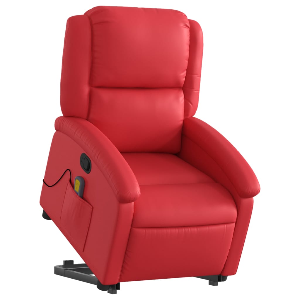 Fauteuil inclinable de massage Rouge Similicuir - XIOS