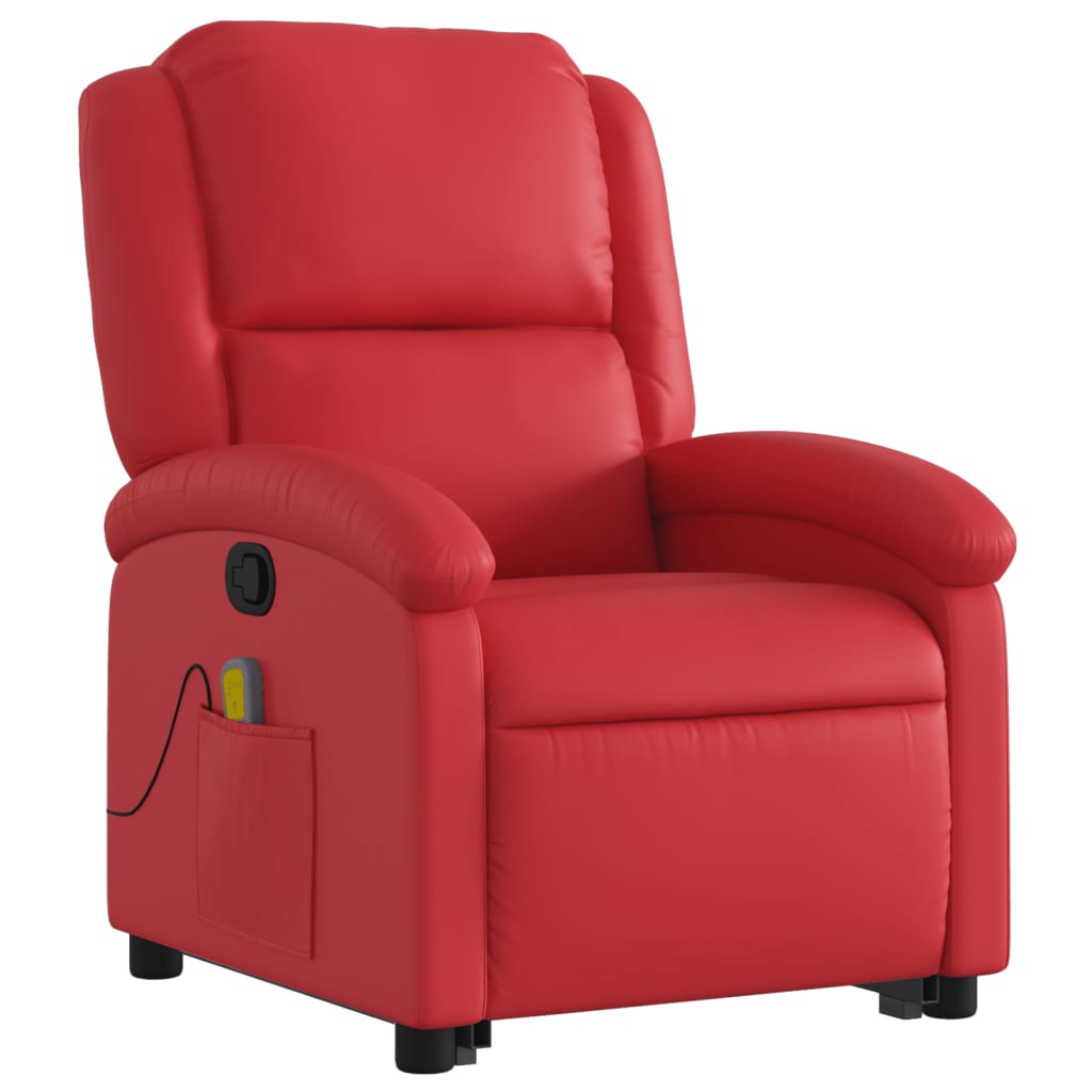 Fauteuil inclinable de massage Rouge Similicuir - XIOS