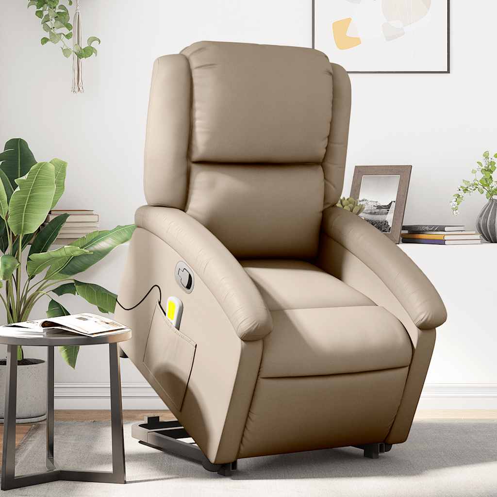 Fauteuil inclinable de massage Cappuccino Similicuir - XIOS