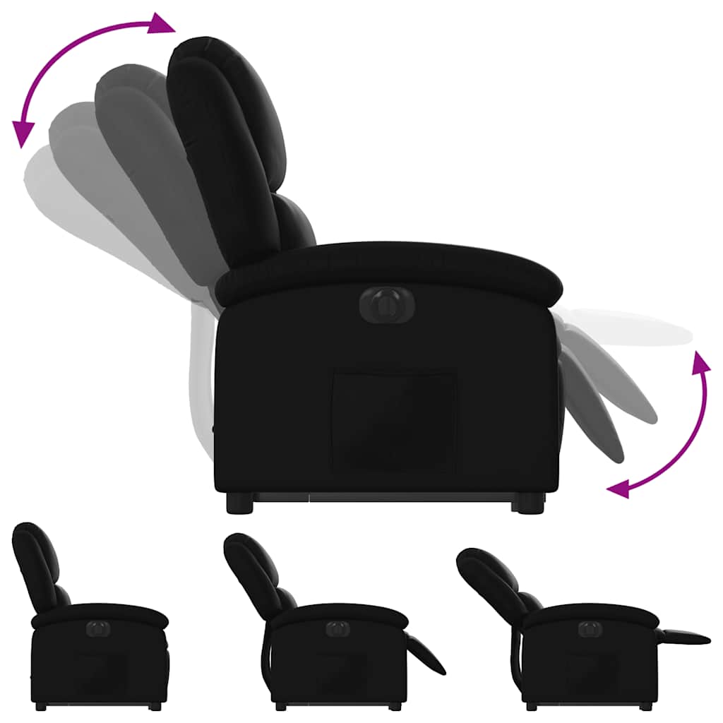 Fauteuil inclinable électrique noir similicuir - XIOS