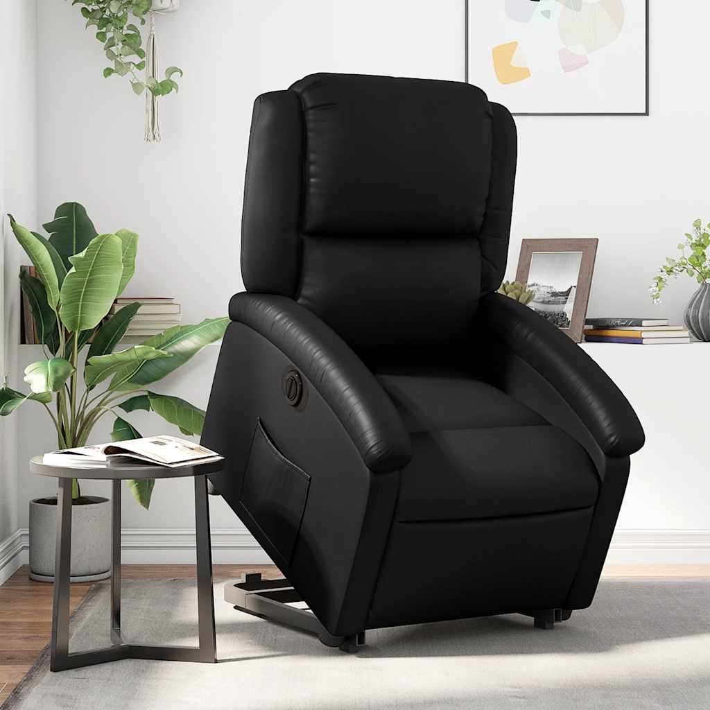 Fauteuil inclinable électrique noir similicuir
