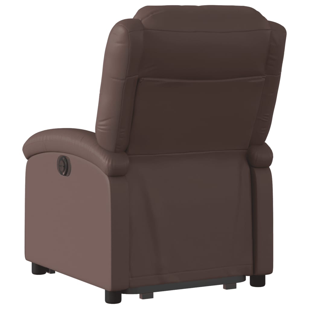 Fauteuil inclinable électrique marron similicuir - XIOS
