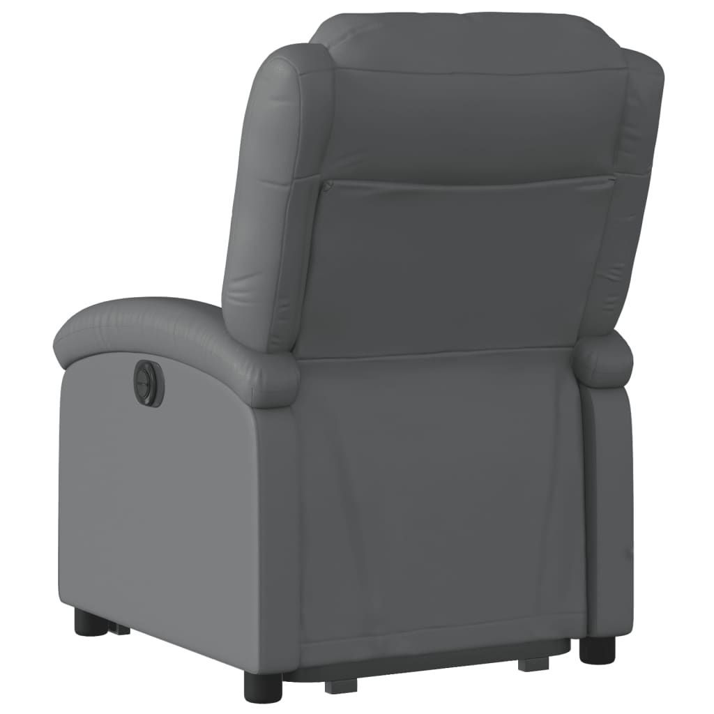 Fauteuil inclinable électrique gris similicuir