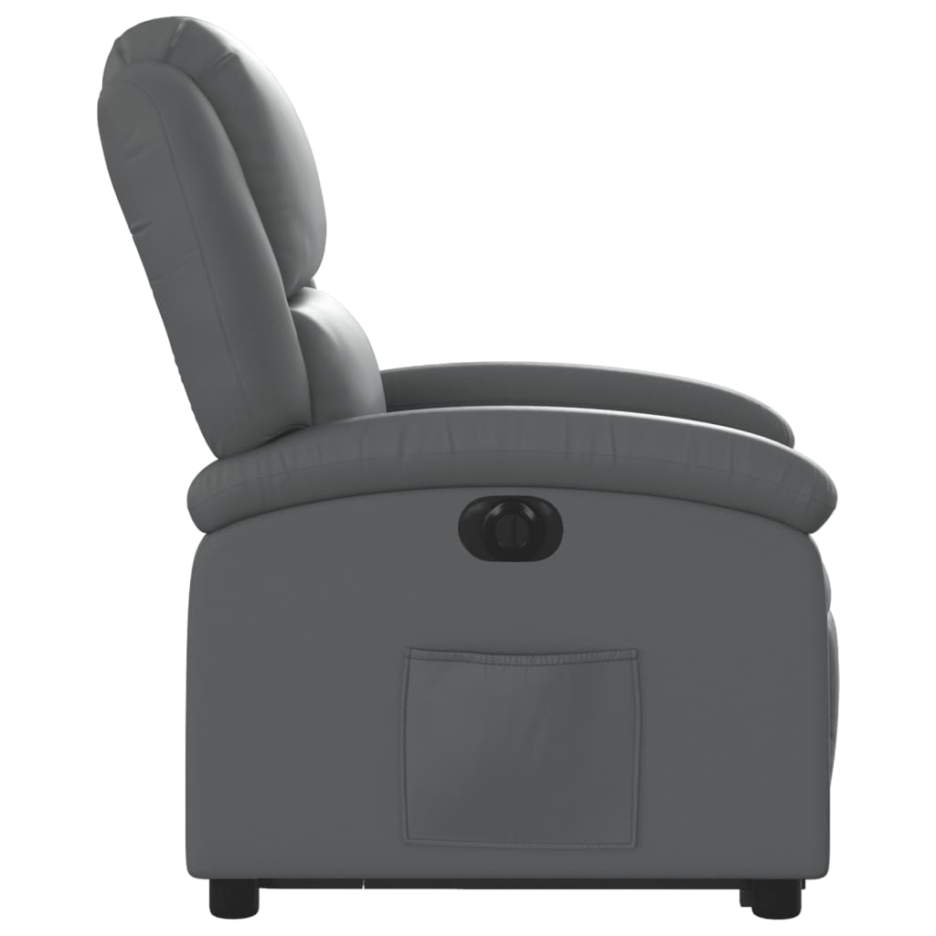 Fauteuil inclinable électrique gris similicuir - XIOS