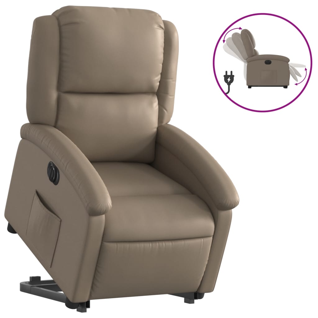 Fauteuil inclinable électrique cappuccino similicuir - XIOS