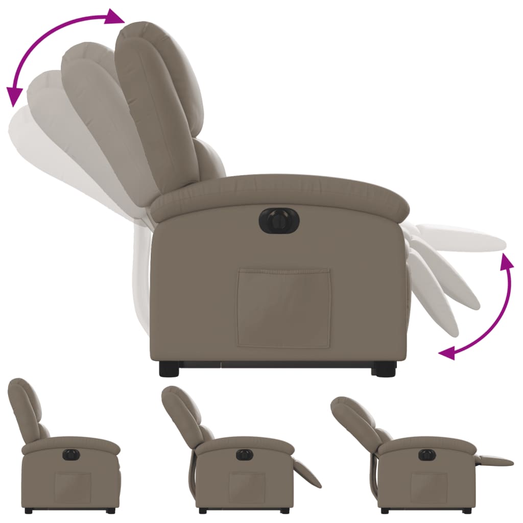 Fauteuil inclinable électrique cappuccino similicuir - XIOS