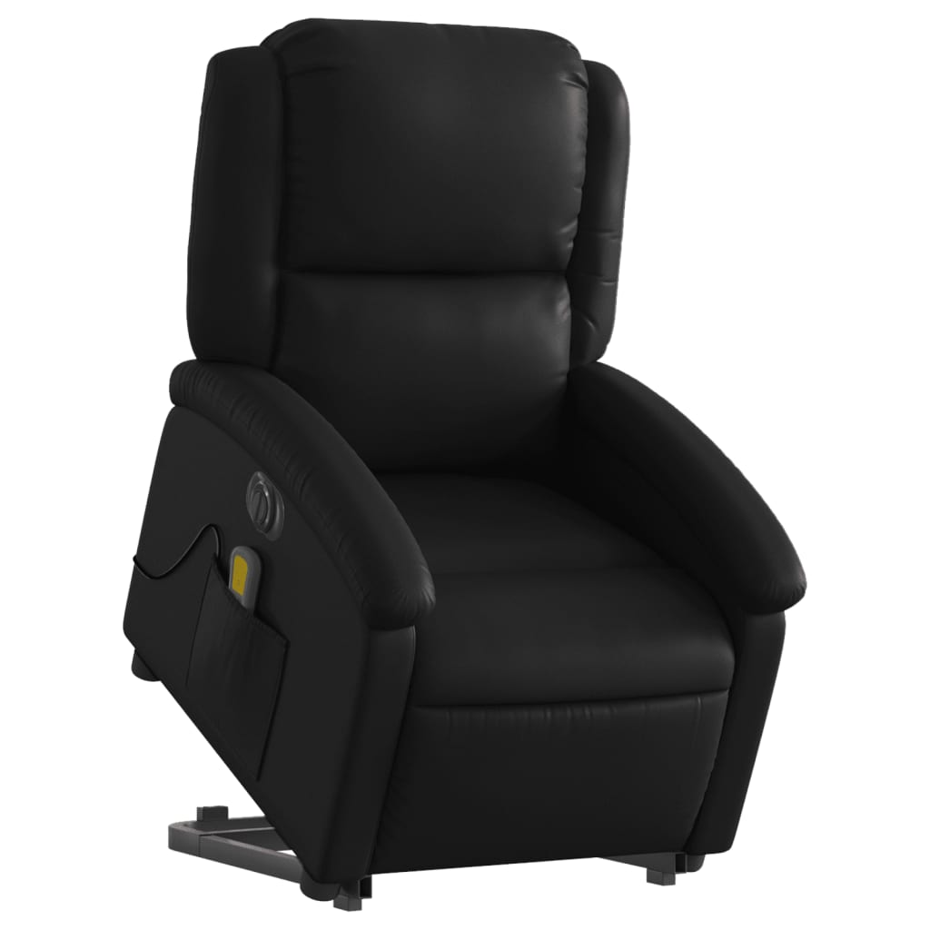 Fauteuil inclinable de massage électrique noir similicuir - XIOS