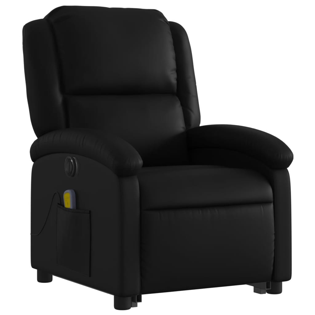 Fauteuil inclinable de massage électrique noir similicuir - XIOS