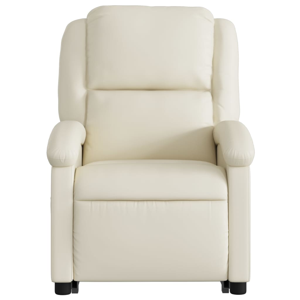 Fauteuil inclinable de massage électrique crème similicuir - XIOS