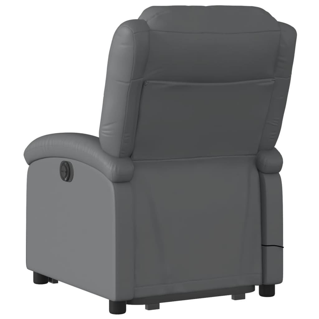 Fauteuil inclinable de massage électrique gris similicuir - XIOS