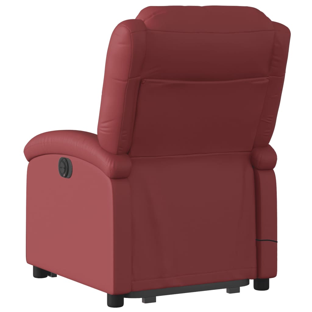 Fauteuil inclinable de massage électrique rouge bordeaux - XIOS