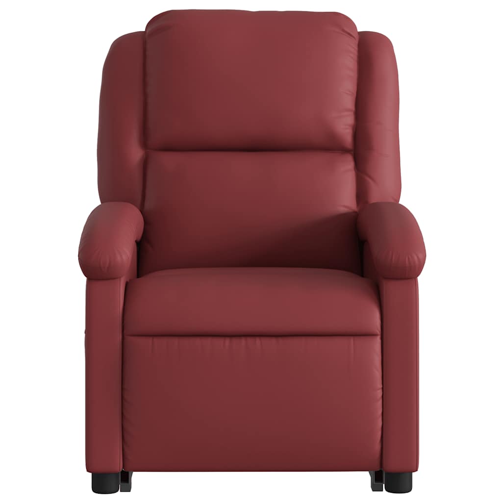 Fauteuil inclinable de massage électrique rouge bordeaux - XIOS