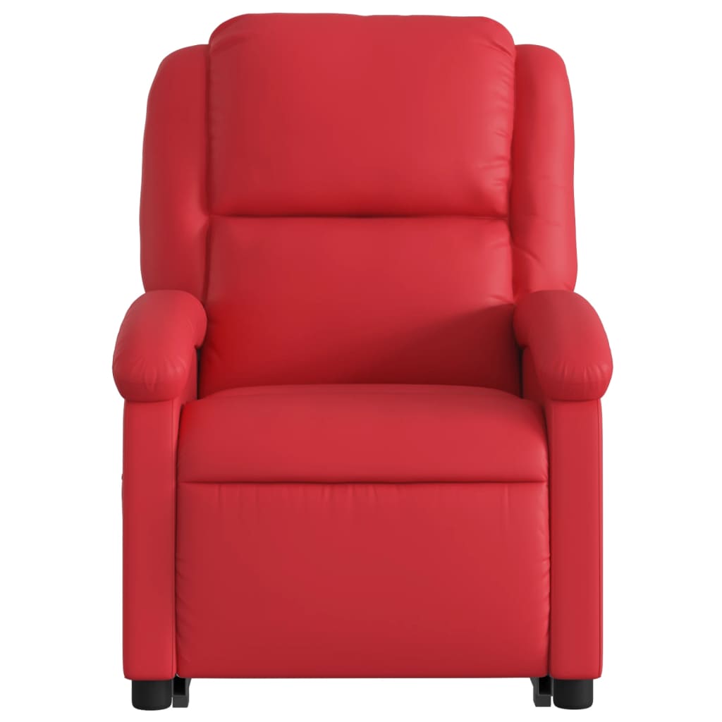 Fauteuil inclinable de massage électrique rouge similicuir