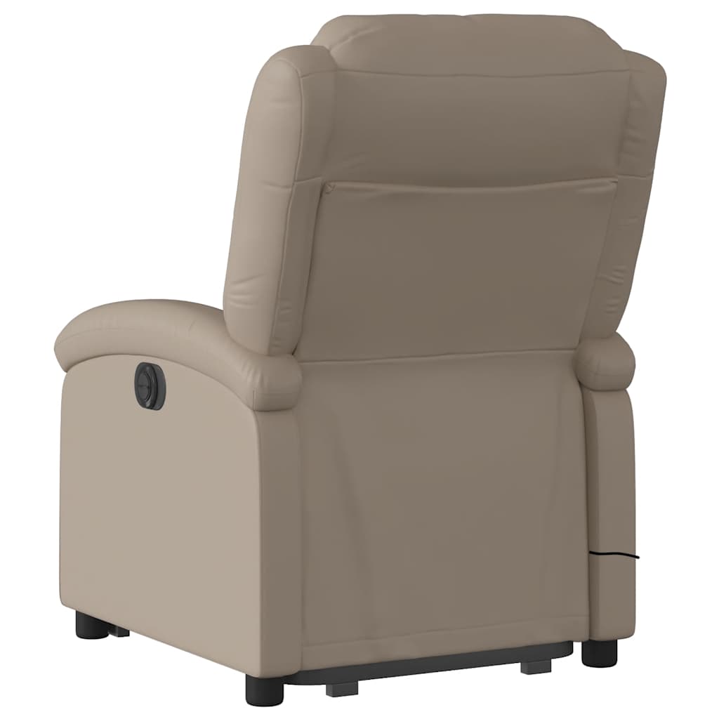 Fauteuil inclinable de massage électrique cappuccino similicuir - XIOS