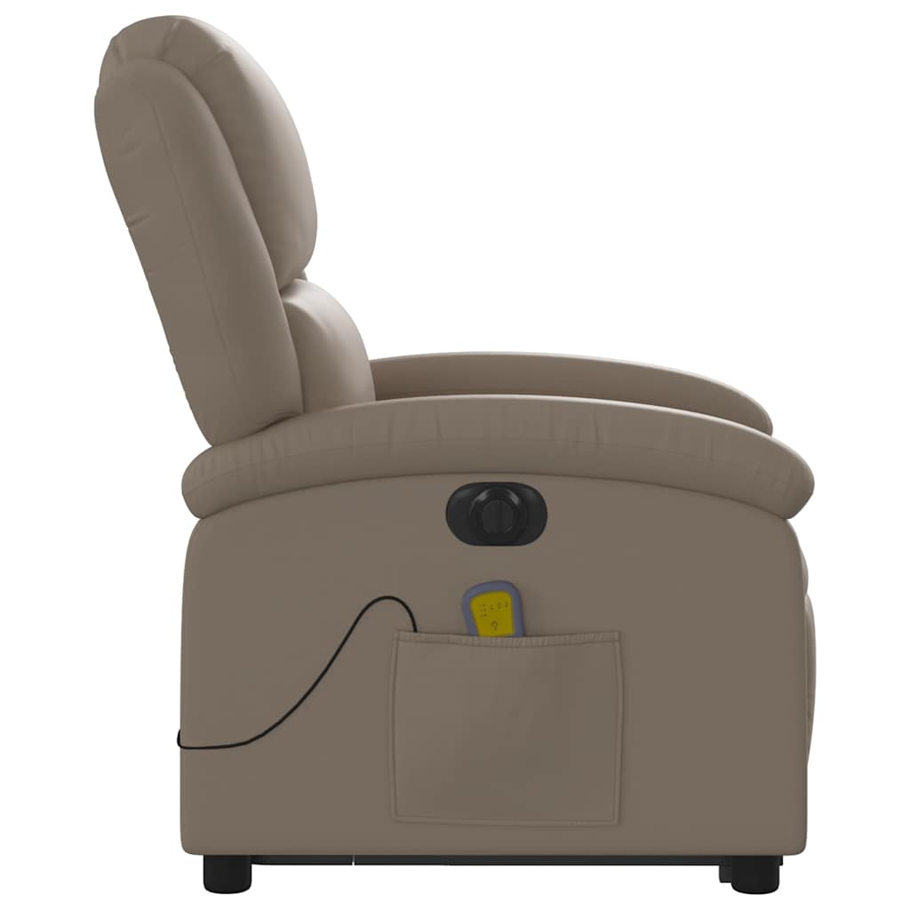 Fauteuil inclinable de massage électrique cappuccino similicuir - XIOS