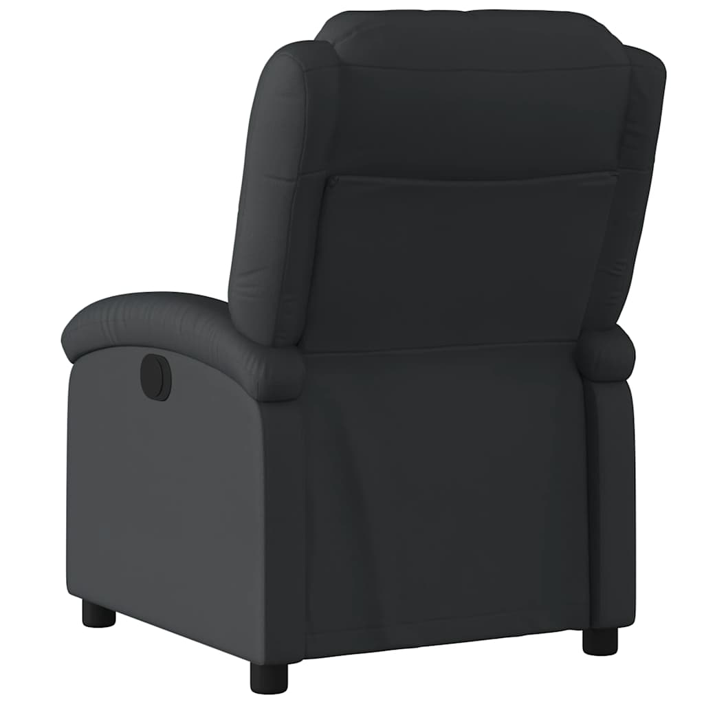 Fauteuil inclinable électrique noir cuir véritable - XIOS