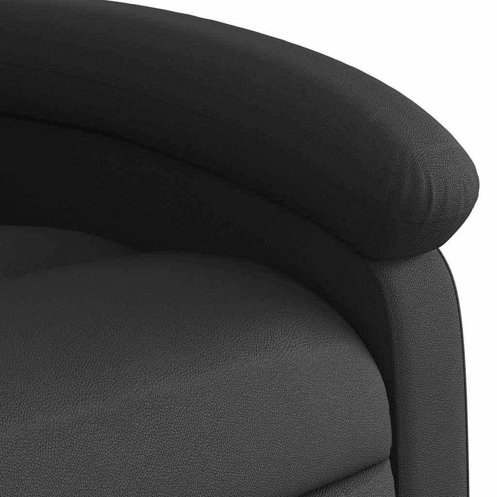 Fauteuil inclinable électrique noir cuir véritable - XIOS
