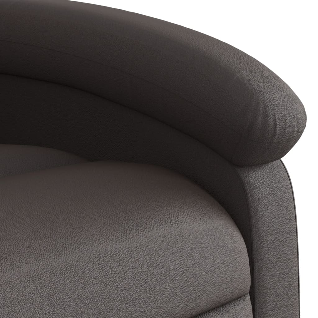 Fauteuil inclinable électrique marron foncé cuir véritable - XIOS