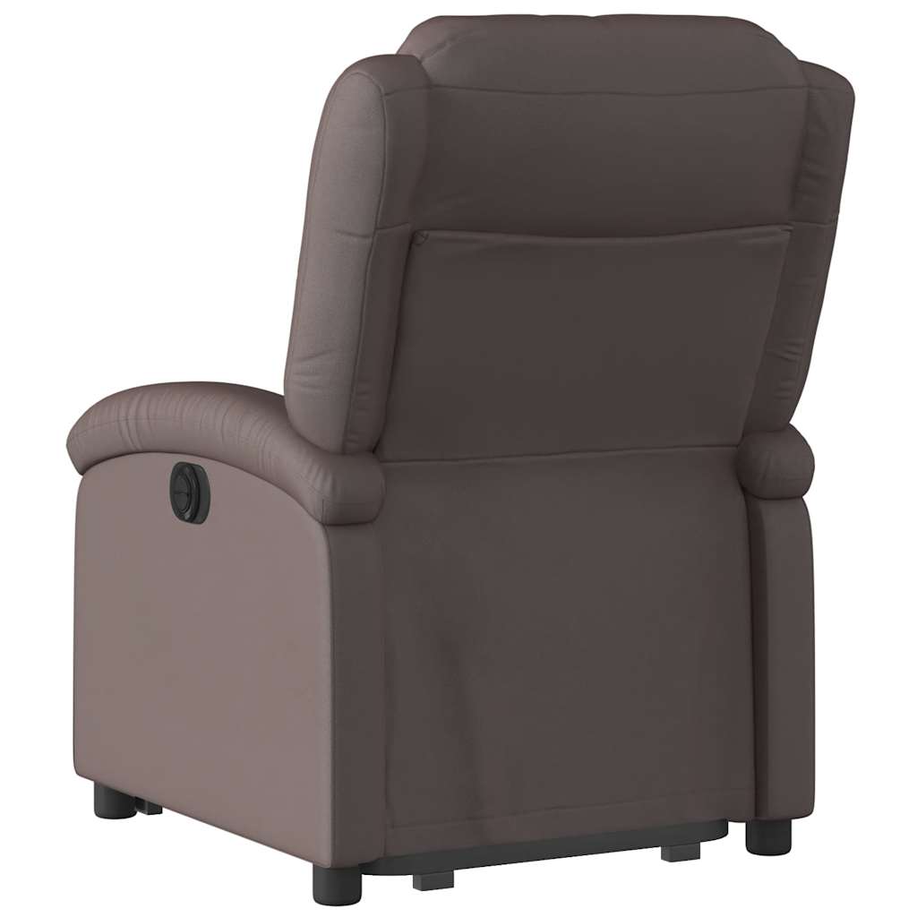 Fauteuil inclinable marron foncé cuir véritable - XIOS