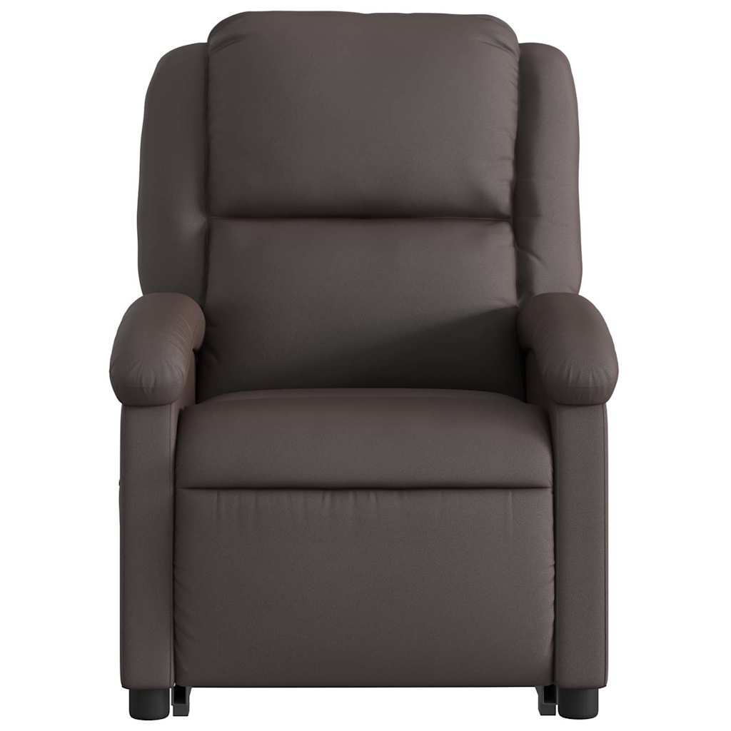 Fauteuil inclinable marron foncé cuir véritable - XIOS