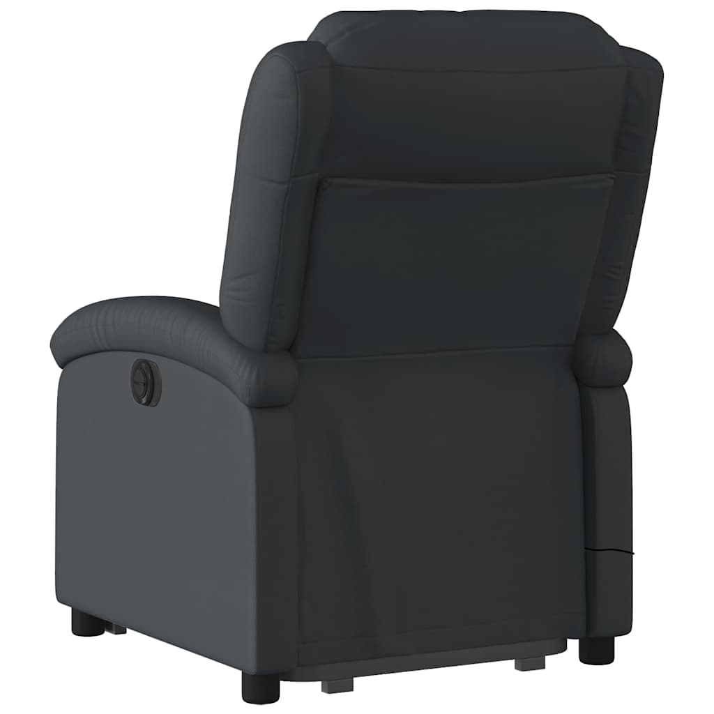 Fauteuil inclinable de massage noir cuir véritable - XIOS