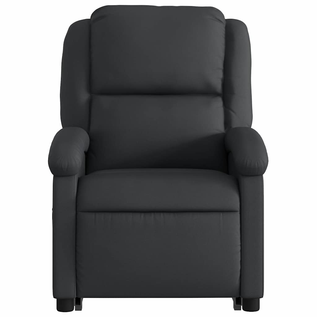 Fauteuil inclinable de massage noir cuir véritable - XIOS