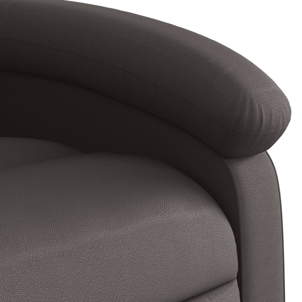 Fauteuil inclinable de massage marron foncé cuir véritable - XIOS