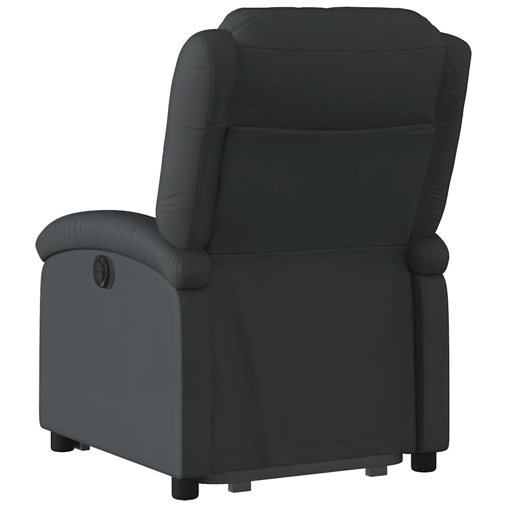 Fauteuil inclinable électrique noir cuir véritable - XIOS